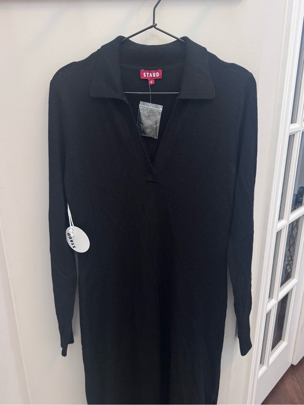 New Staud Crown Point Polo Dress in Black - Picture 6 of 13
